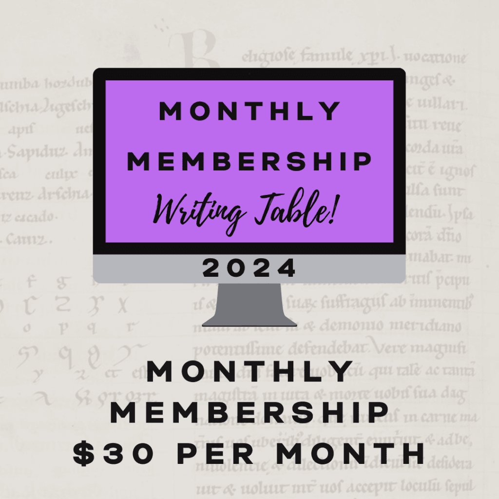 Writing Table monthly