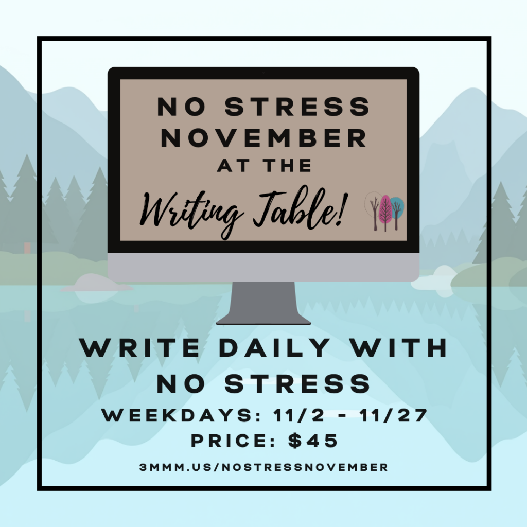 No Stress November Writing Table