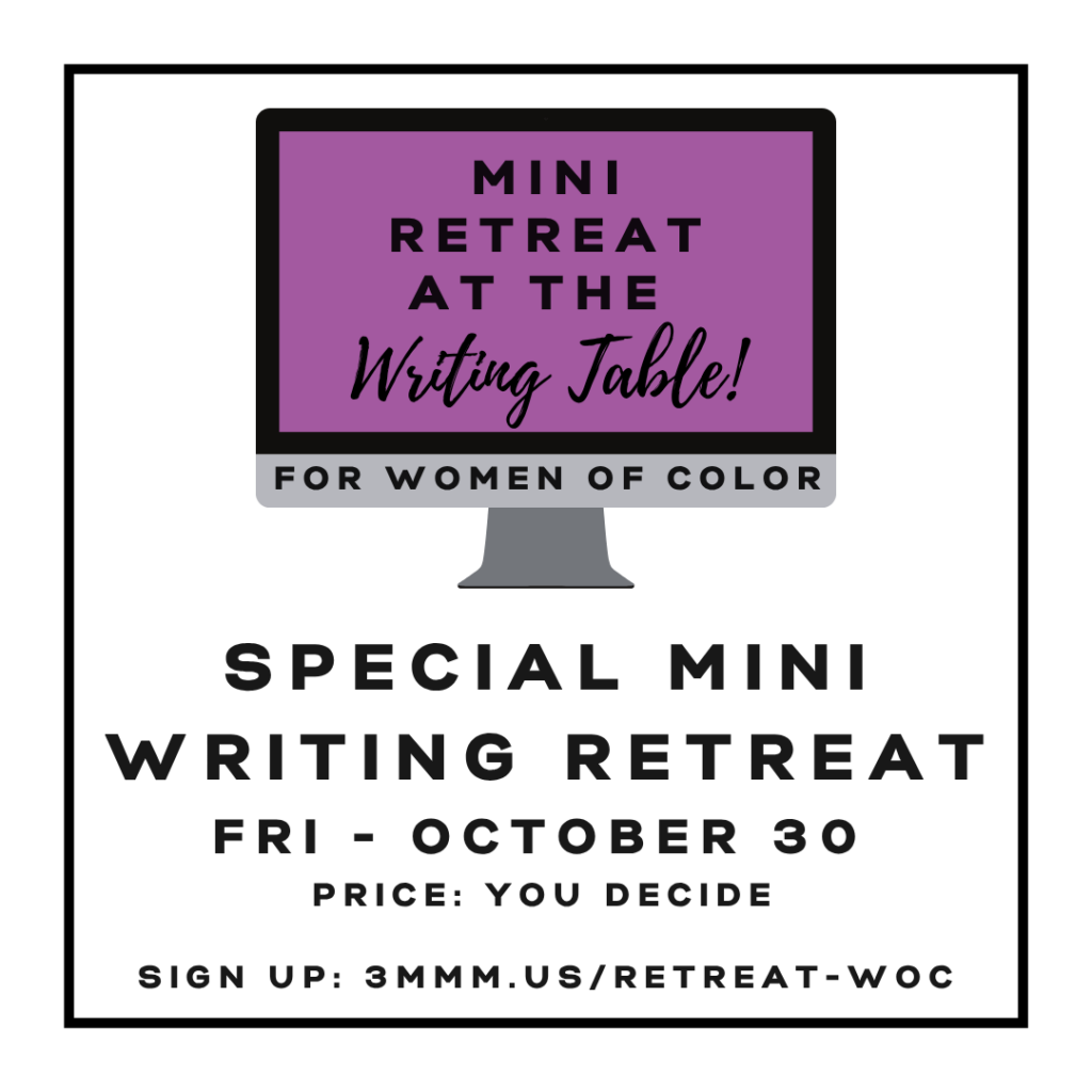 October 30 2026 Mini Writing Retreat for Women of Color