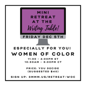 Writing Table Mini Retreat For Women of Color