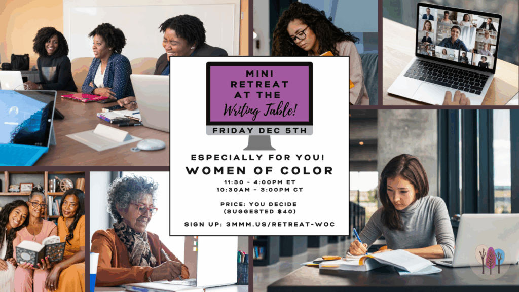 Writing table mini retreat for women of color